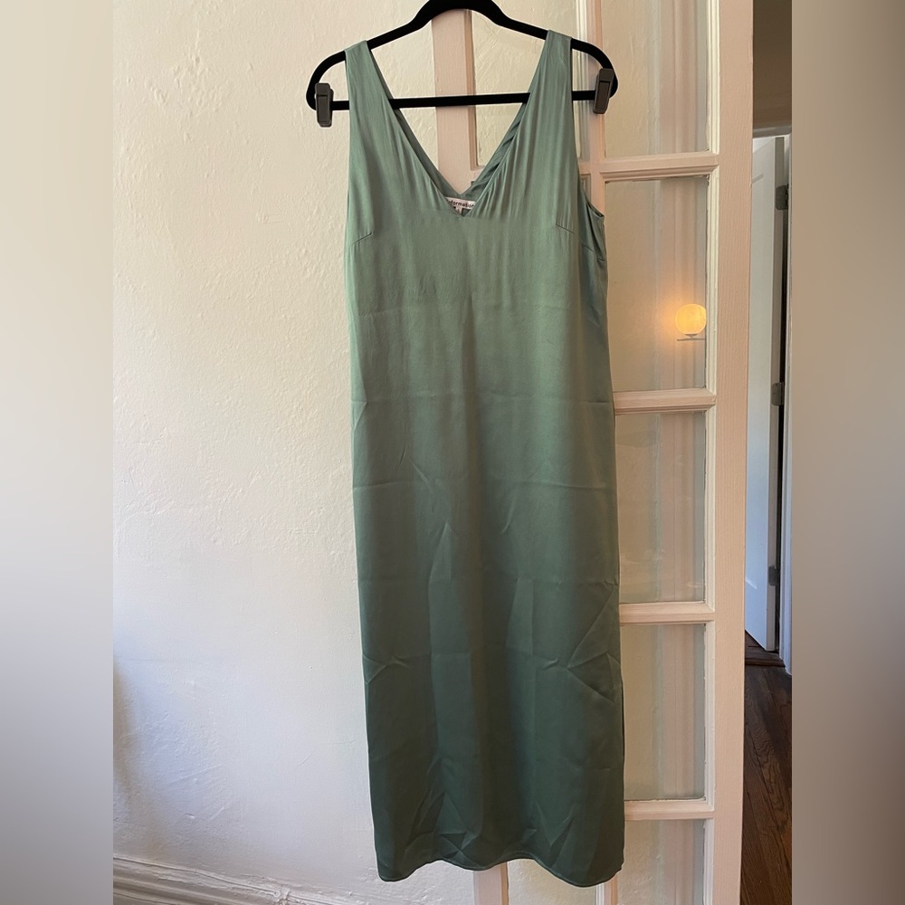 Reformation Silk Midi Sheath Dress